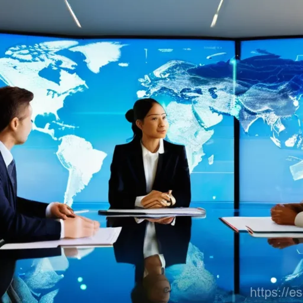 변호사 자격 취득 후 국내외 취업 사례 - **Prompt 1: Global Legal Collaboration in a Modern Setting**
"A diverse group of 3-4 professiona...